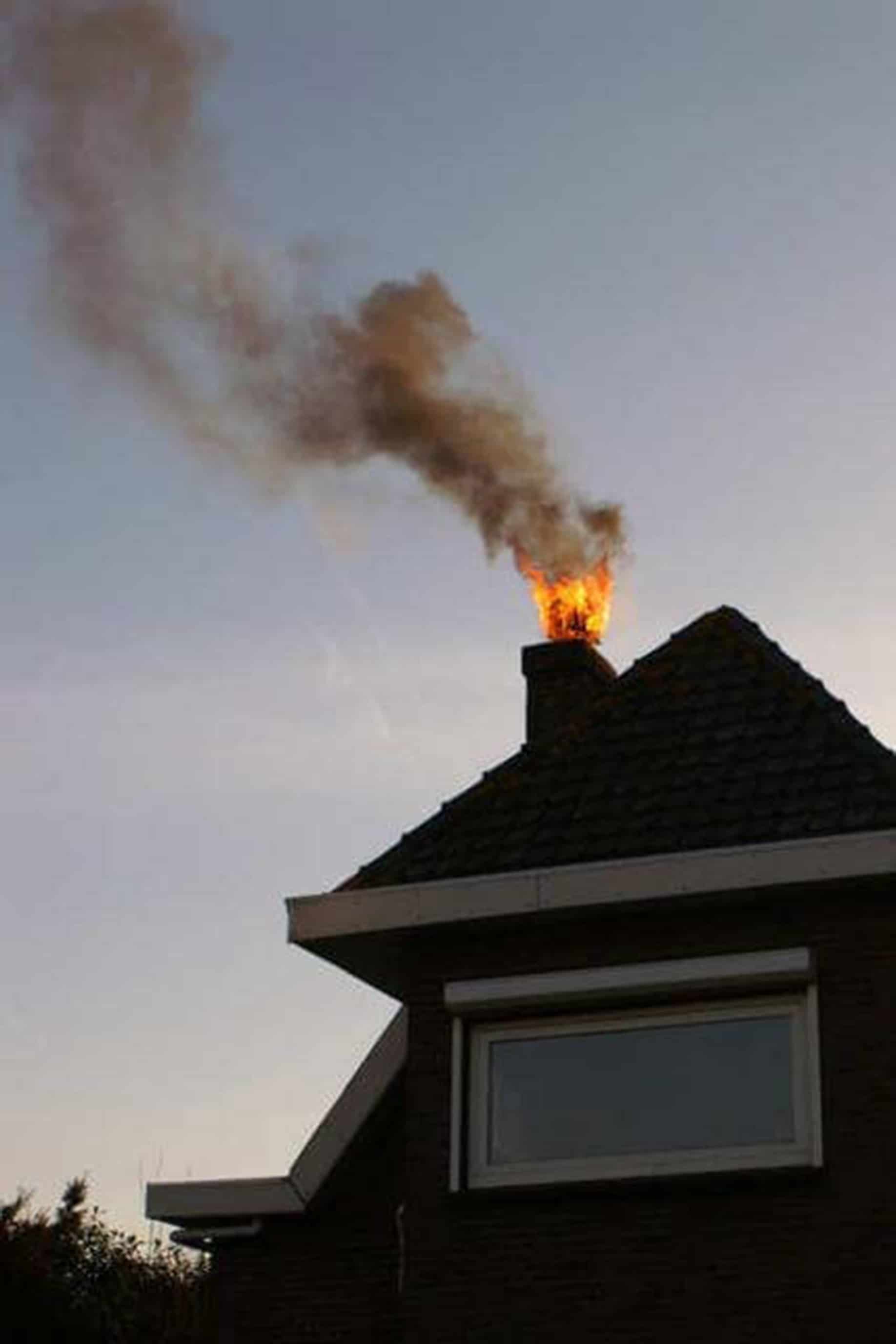 Cheminée en feu qui nécessite l'intervention d'olivier ramonage