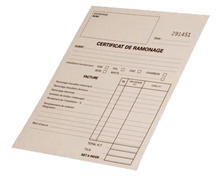 Nous vous délivrons un certificat de ramonage
