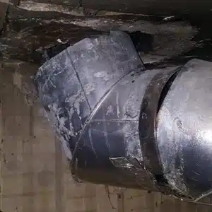 Exemple de conduit mal installé